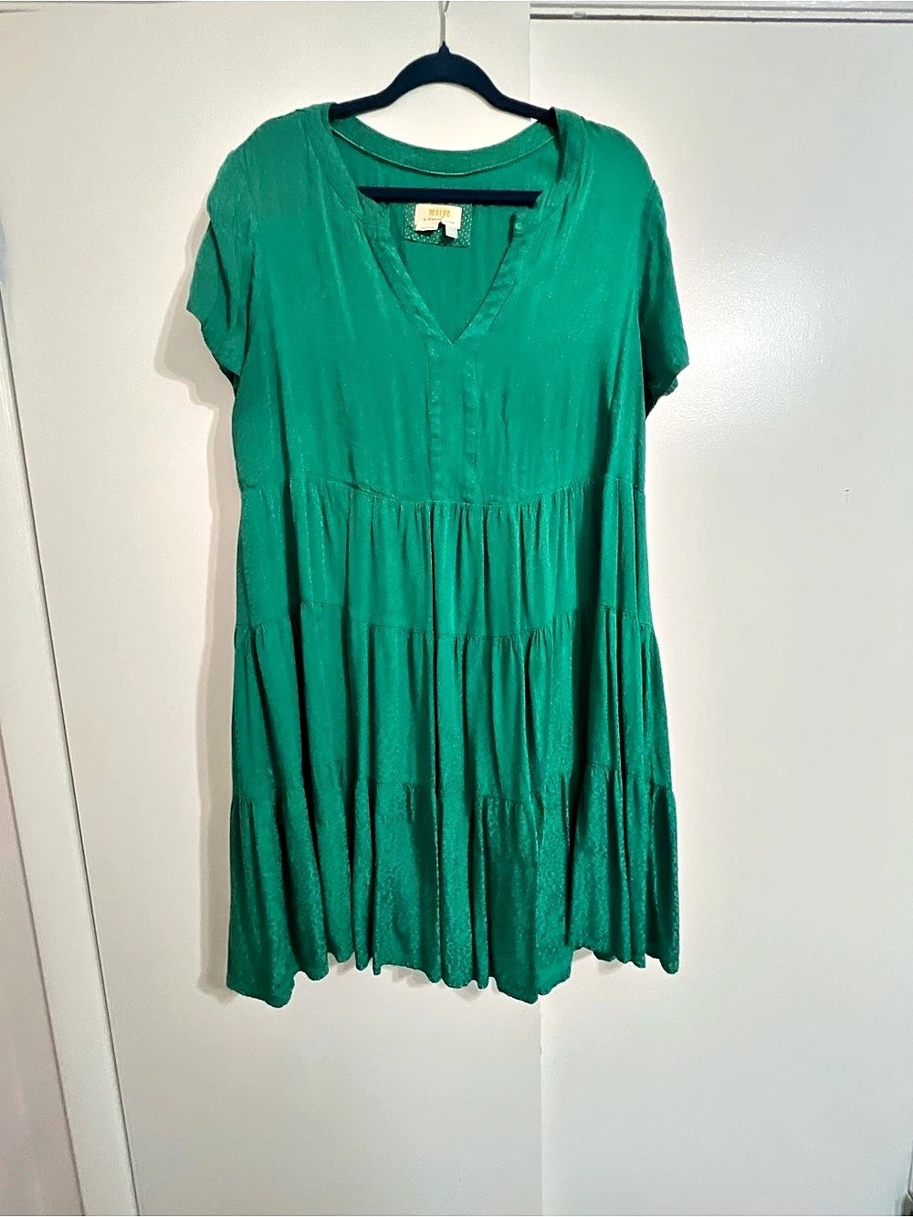 Maeve Textured Mini Dress in Green Size 2X Like New